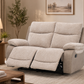 Light beige 2-seater recliner sofa