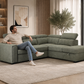 L-shaped sectional sofa in a modern living room