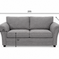 2 Seater Gray upholstered loveseat