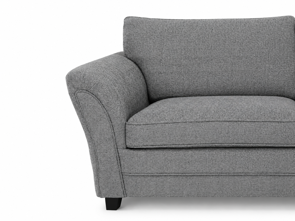 gray upholstered armchair